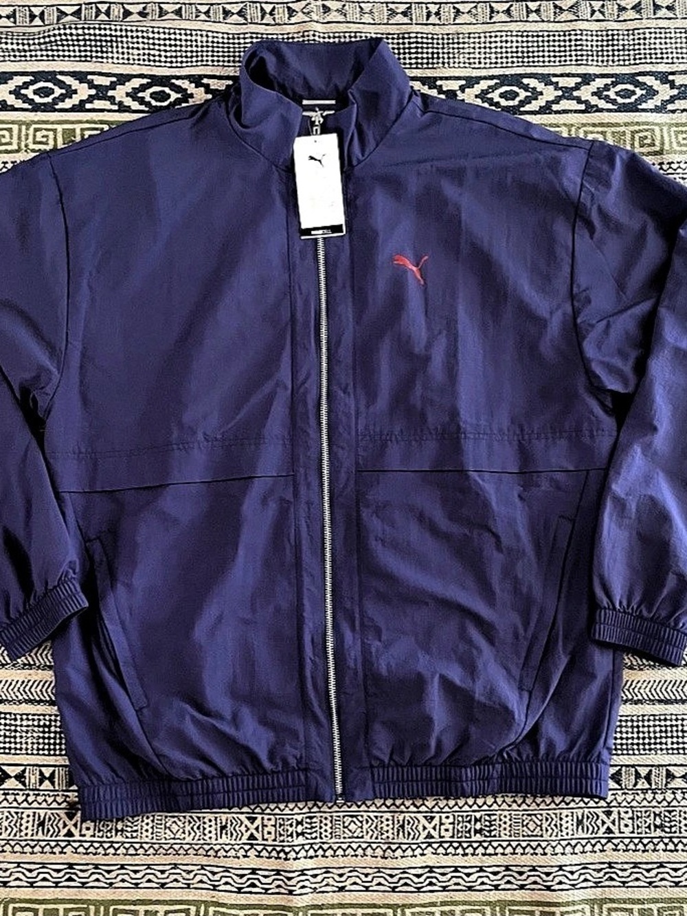 NWT Puma Style Windbreaker Jacket Purple Large
